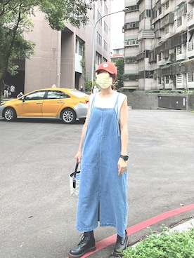 「通勤穿搭」｜「アイテム（帽子）」を使った、☆隹☆さん（レディース・160cm）の夏コーディネート