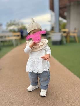 「アイテム（キャミソール）」を使った、ak0u0さん（キッズ・80cm）の秋コーディネート