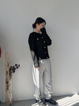 「アイテム（スウェットパンツ）」を使った、ぱふさん（レディース・164cm）の秋コーディネート