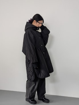 「キルティングコート」｜ぱふさん（レディース・164cm）の冬コーディネート