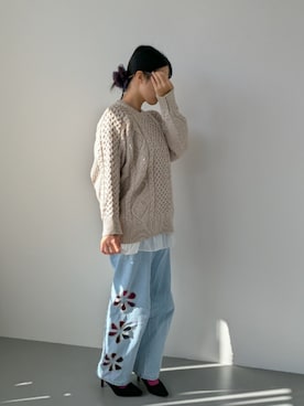 「アイテム（アンダーウェア）」を使った、ぱふさん（レディース・164cm）の冬コーディネート