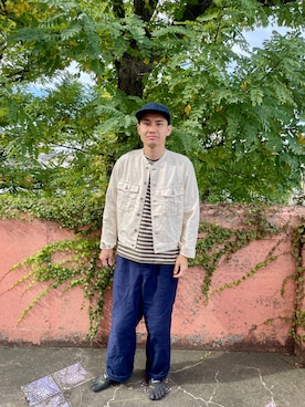 「アイテム（キャップ）」を使った、arinami_YUUKIさん（メンズ・173cm・40代）の秋コーディネート