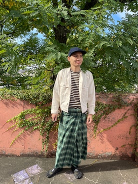 「アイテム（スカート）」を使った、arinami_YUUKIさん（メンズ・173cm・40代）の秋コーディネート