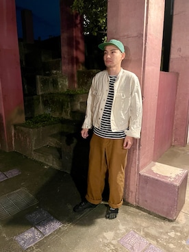 「アイテム（デニムジャケット）」を使った、arinami_YUUKIさん（メンズ・173cm・40代）の秋コーディネート