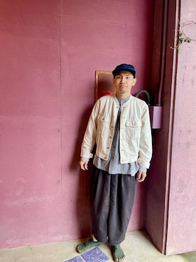 「アイテム（デニムジャケット）」を使った、arinami_YUUKIさん（メンズ・173cm・40代）の秋コーディネート