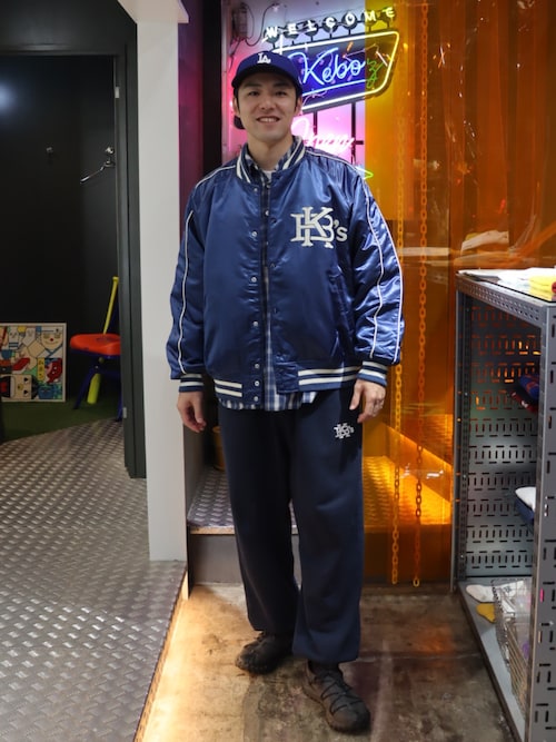 KEBOZ（ケボズ） スタジャン SATIN VARSITY JACKET メンズ : ZOZOTOWN