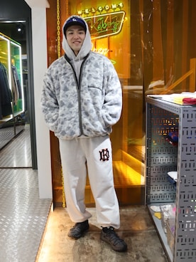 「アイテム（スウェットパンツ）」を使った、ryotakobayashi1995さん（メンズ・186cm）の秋コーディネート