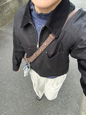 「アイテム（ポーチ）」を使った、aoeieさん（レディース・153cm）の秋コーディネート