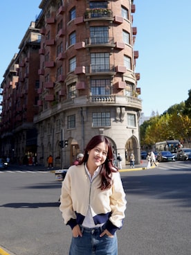 「アイテム（ジャージ）」を使った、aoeieさん（レディース・153cm）の冬コーディネート