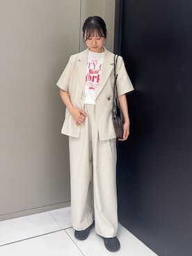 「KBF（ケイビーエフ）のアイテム（バッグ）」を使った、kanaさん（レディース・162cm）の夏コーディネート