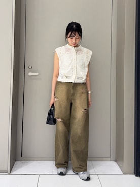 「KBF（ケイビーエフ）のアイテム（パンツ）」を使った、kanaさん（レディース・162cm）の夏コーディネート
