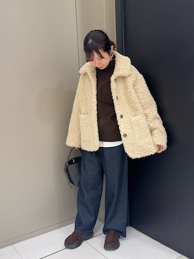 「レディースファッション」｜「アイテム（ジャケット/アウター）」を使った、kanaさん（レディース・162cm）の冬コーディネート