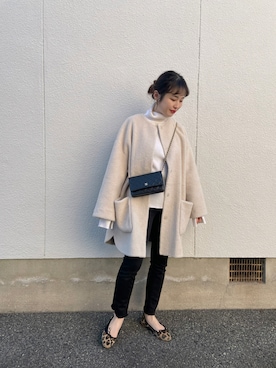 「Mila Owen（ミラオーウェン）のアイテム（その他アウター）」を使った、mizuhoさん（レディース・156cm）の冬コーディネート