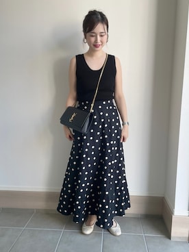 「UNITED ARROWS（ユナイテッドアローズ）のアイテム（ピアス（両耳用））」を使った、mizuhoさん（レディース・156cm）の夏コーディネート