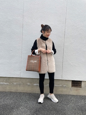 「UNITED ARROWS（ユナイテッドアローズ）のアイテム（ピアス（両耳用））」を使った、mizuhoさん（レディース・156cm）の冬コーディネート