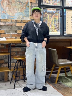 「niko and...（ニコアンド）のアイテム（キャップ）」を使った、たらこさん（レディース・159cm）の秋コーディネート