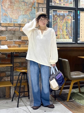 「UNIVERSAL OVERALL（ユニバーサルオーバーオール）のアイテム」を使った、たらこさん（レディース・159cm）の秋コーディネート