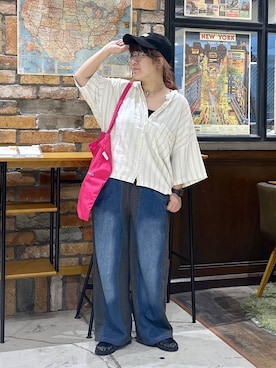 「niko and...（ニコアンド）のアイテム（キャミソール）」を使った、たらこさん（レディース・159cm）の秋コーディネート