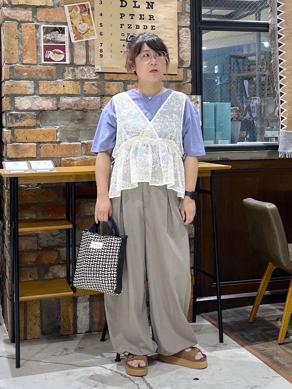 メッシュフラワーレース2WAYプルオーバーを使った人気ファッション