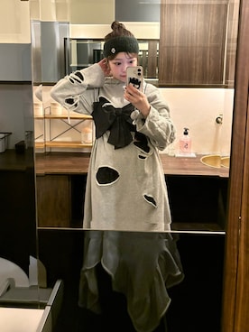 「w closet（ダブルクローゼット）のアイテム」を使った、　honoka_fさん（レディース・158cm）の春コーディネート