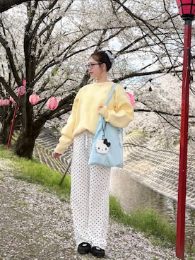 「TINA：JOJUN（ティーナジョジュン）のアイテム」を使った、　honoka_fさん（レディース・158cm）の春コーディネート