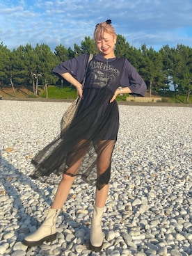 「VINTAGE（ヴィンテージ）のアイテム（ワンピース/ドレス）」を使った、　honoka__さん（レディース・158cm）の春コーディネート