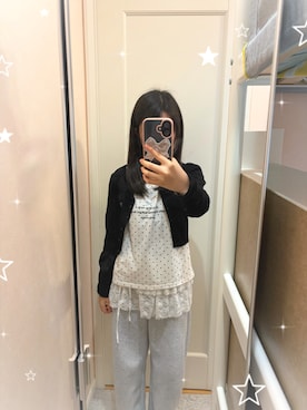 「repipi armario（レピピ アルマリオ）のアイテム」を使った、ゆゆさん（レディース・154cm）の春コーディネート