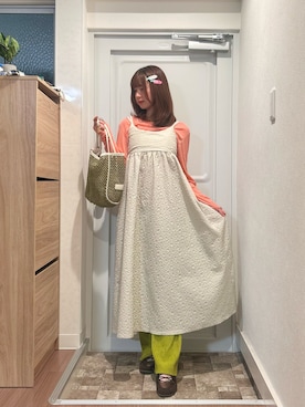 「VINTAGE（ヴィンテージ）のアイテム（パンツ）」を使った、ねねさん（レディース・158cm）の春コーディネート
