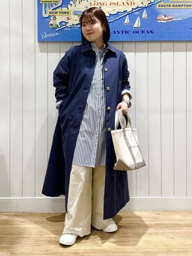 「Dessin（デッサン）の◆ORCIVAL（オーシバル）キャンバストート（トートバッグ、ベージュ系）」を使った、naho2810さん（レディース）の春コーディネート