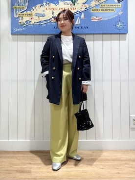 「Dessin（デッサン）の【洗える】ロングスリーブTシャツ（XS～L）（Tシャツ/カットソー、ホワイト系）」を使った、naho2810さん（レディース）の春コーディネート