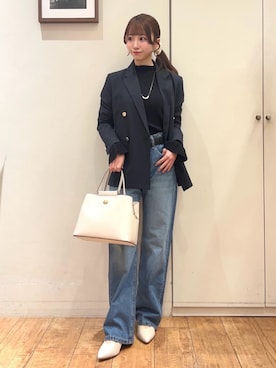 「SHOO・LA・RUE（シューラルー）のアイテム（テーラードジャケット）」を使った、AIRIさん（レディース・150cm）の冬コーディネート