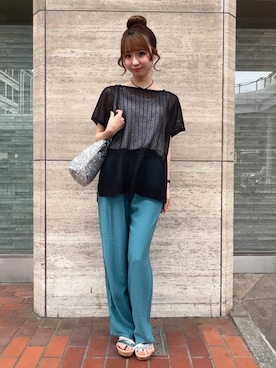 「DRESKIP（ドレスキップ）のアイテム」を使った、AIRIさん（レディース・150cm）の夏コーディネート
