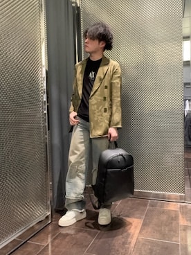 「ARMANI EXCHANGE（アルマーニエクスチェンジ）のアイテム」を使った、⭐︎yusuke⭐︎さん（メンズ・170cm）の春コーディネート