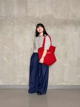 「URBAN RESEARCH DOORS（アーバンリサーチドアーズ）のアイテム（デニムパンツ）」を使った、nazuさん（レディース・155cm）の夏コーディネート