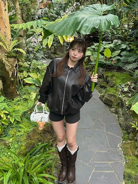 「ZARA（ザラ）のアイテム（その他アウター）」を使った、o03iiさん（レディース・146cm）の春コーディネート