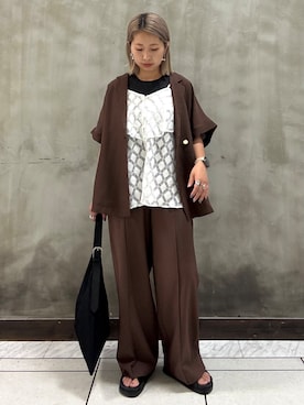 「grove（グローブ）のアイテム」を使った、minaさん（レディース・154cm）の夏コーディネート