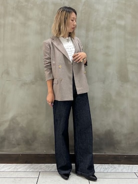 「SOMETHING（サムシング）のアイテム」を使った、minaさん（レディース・154cm）の秋コーディネート