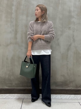 「SOMETHING（サムシング）のアイテム」を使った、minaさん（レディース・154cm）の秋コーディネート