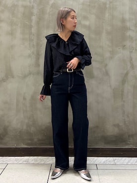 「COCUE（コキュ）のアイテム」を使った、minaさん（レディース・154cm）の春コーディネート