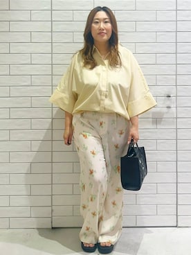 「OPAQUE.CLIP（オペークドットクリップ）のクロスベルトデザインサンダル（サンダル）」を使った、yuuさん（レディース・154cm）の春コーディネート