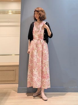 「アイテム（ワンピース、ピンク系）」を使った、michiさん（レディース・160cm）の夏コーディネート