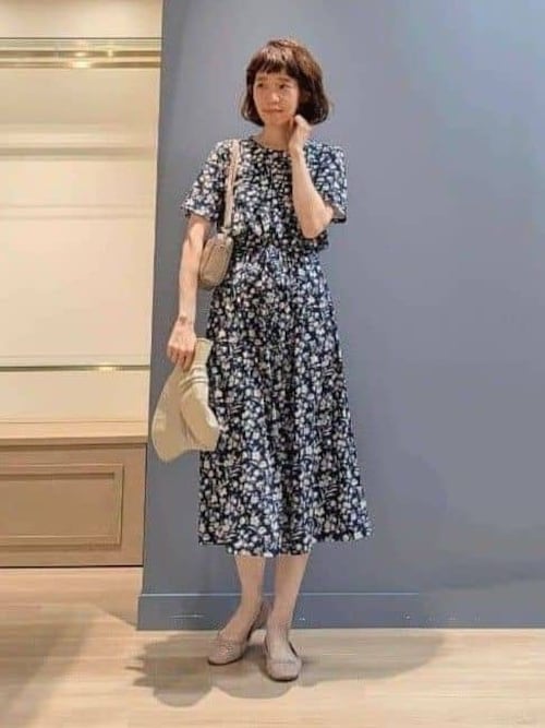 LAURA ASHLEY（ローラアシュレイ） ワンピース 「洗える／ジャージ素材