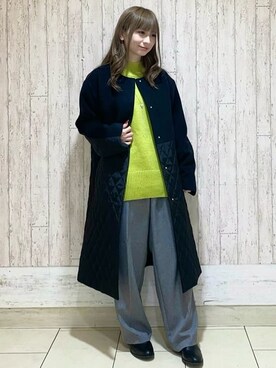 「OPAQUE.CLIP（オペークドットクリップ）のノンホール細ベルト（ベルト、ホワイト系）」を使った、mikaさん（レディース・153cm）の秋コーディネート