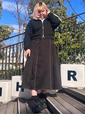 「cs T&P（シーエスティーアンドピー）のアイテム」を使った、𝓗𝓘𝓨𝓞さん（レディース・160cm）の冬コーディネート