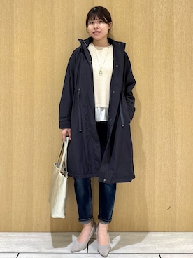 「tk.TAKEO KIKUCHI（ティーケータケオキクチ）のアイテム（ジャケット/アウター）」を使った、nanaさん（レディース・163cm）の春コーディネート