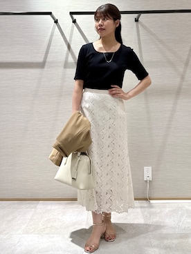 「UNTITLED（アンタイトル）のアイテム（スカート）」を使った、nanaさん（レディース・163cm）の秋コーディネート