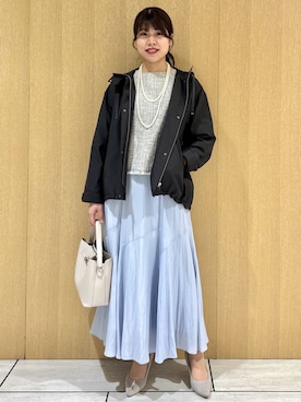 「UNTITLED（アンタイトル）のアイテム（ブルゾン）」を使った、nanaさん（レディース・163cm）の春コーディネート