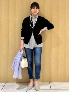 「tk.TAKEO KIKUCHI（ティーケータケオキクチ）のアイテム（ジャケット/アウター）」を使った、nanaさん（レディース・163cm）の春コーディネート