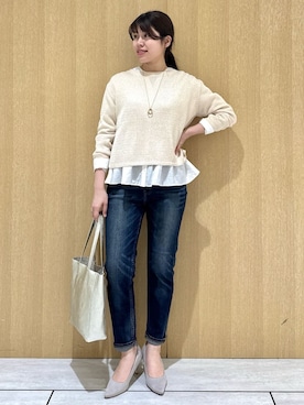 「tk.TAKEO KIKUCHI（ティーケータケオキクチ）のアイテム（ジャケット/アウター）」を使った、nanaさん（レディース・163cm）の冬コーディネート