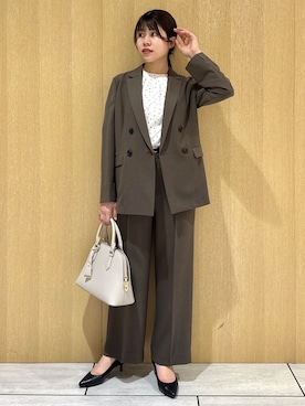 「UNTITLED（アンタイトル）の【日本製・本革】Comfit Dresser Pumps（コンフィットドレッサーパンプス）（パンプス、ブラック系）」を使った、nanaさん（レディース・163cm）の春コーディネート